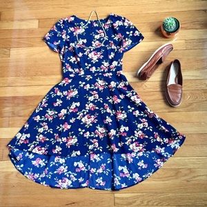High-low floral summer dress